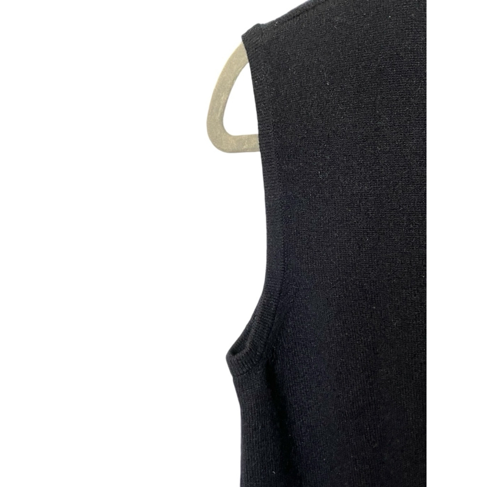 St John Cashmere Sleeveless Turtleneck Black Small - Picture 6 of 7